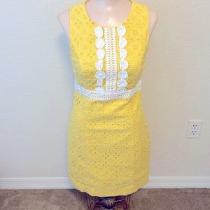 Lilly Pulitzer eyelet dress yellow